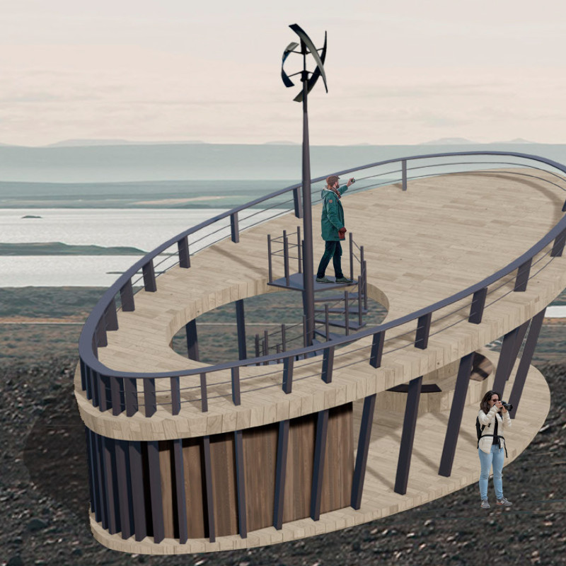 Wind-Powered Lookout Featuring Egg-Shaped Form and Sustainable Timber Construction