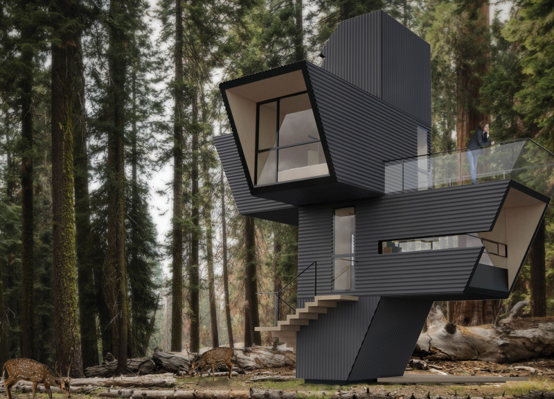 Charred Wooden Shingles and Cross-Laminated Timber Create a Modular Retreat Embracing Nature