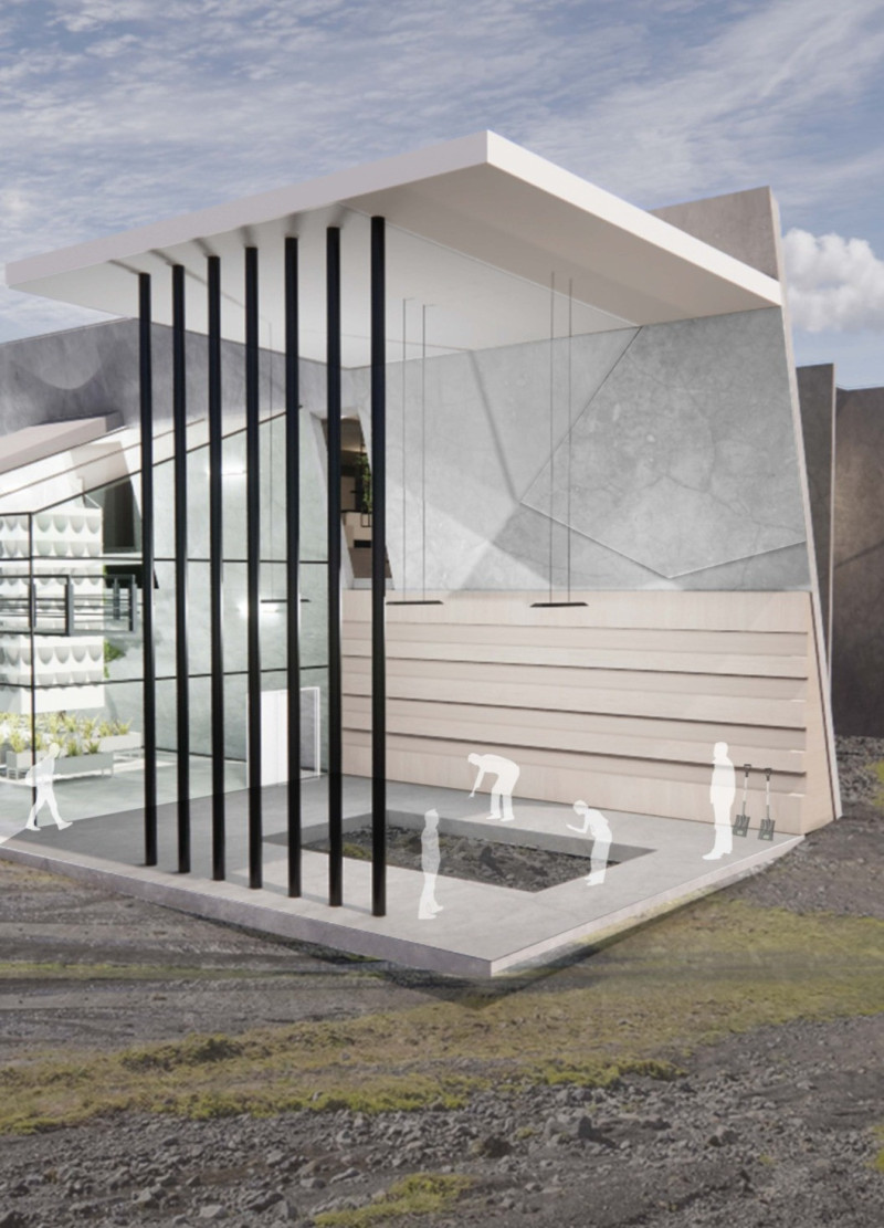 Sustainable Dining Experience Within Green Walls and Slanted Roofs Featuring Local Ingredients  