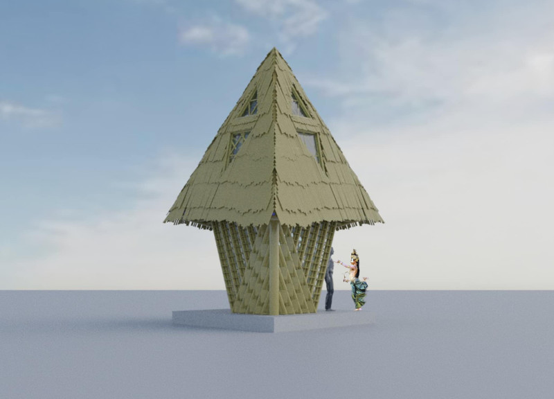 Bamboo Lattice Structure With Natural Light and Climate-Responsive Design For Community Engagement