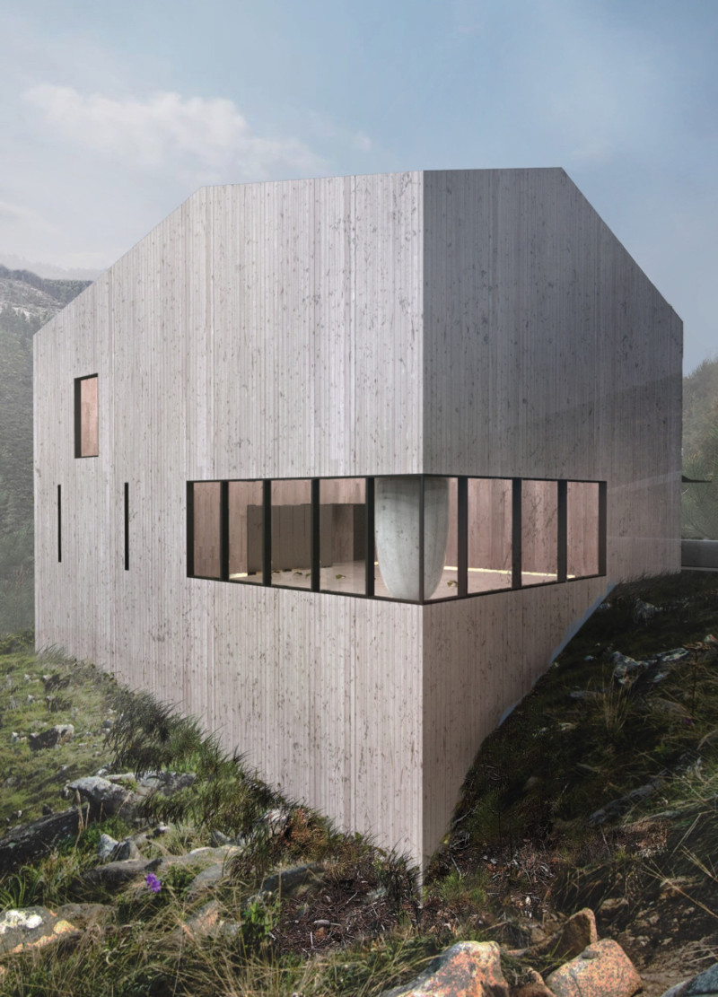 Sculptural Concrete Forms and Sustainable Timber Integration in a Mindfulness Retreat