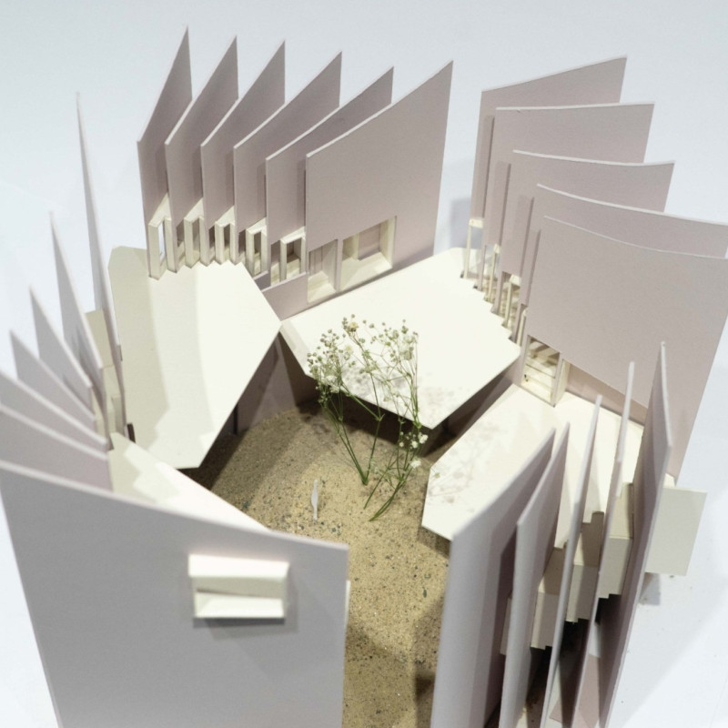 Acoustic Pathways and Tactile Surfaces Within a Spiraling Cardboard Structure