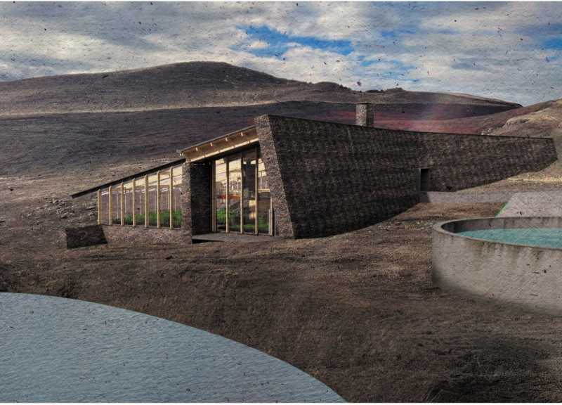 Lava Stone and Cross-Laminated Timber Create a Sustainable Greenhouse and Restaurant Experience  