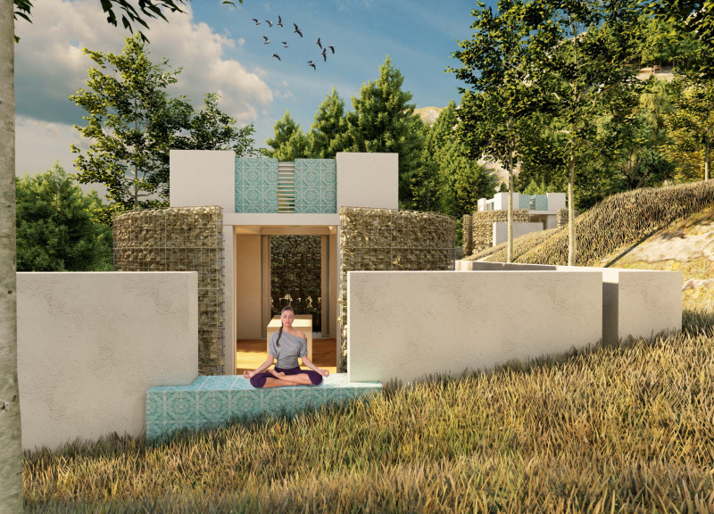 Cork Walls and Stone Foundations Foster Wellness in a Nature-Infused Retreat  