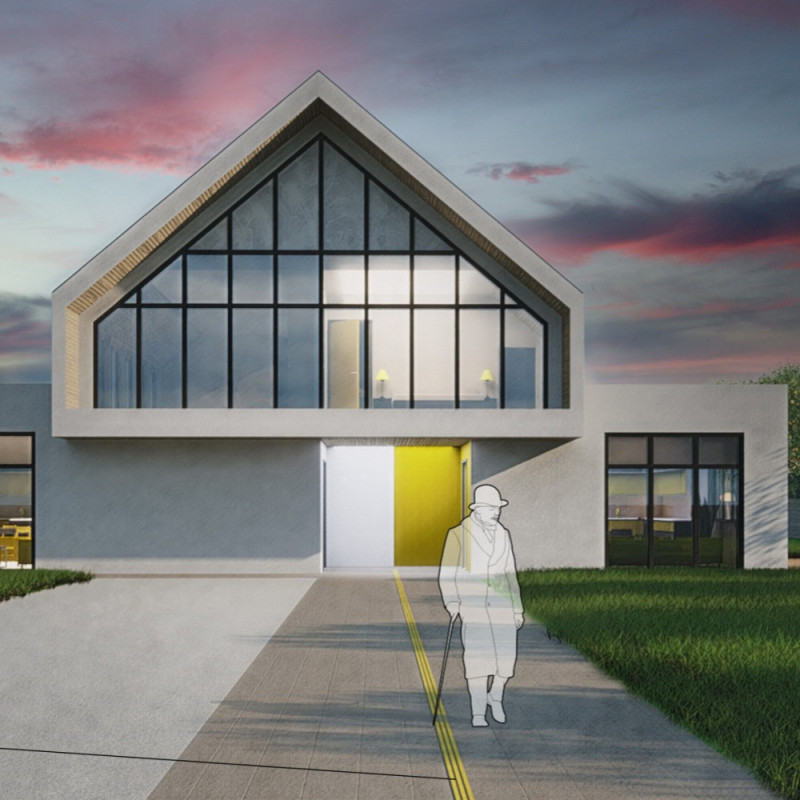 Textured Surfaces and Sustainable Materials in a Courtyard Home for the Visually Impaired