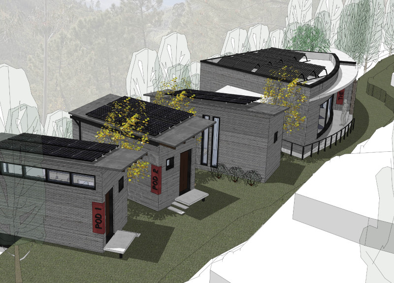 Charred Wooden Shingles and Cross-Laminated Timbers Elevate a Modular Retreat Experience  