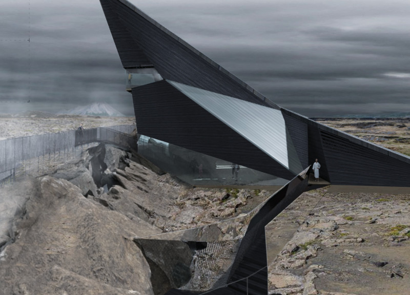 Geothermal Visitor Center with Cross-Laminated Timber and Slate Integration