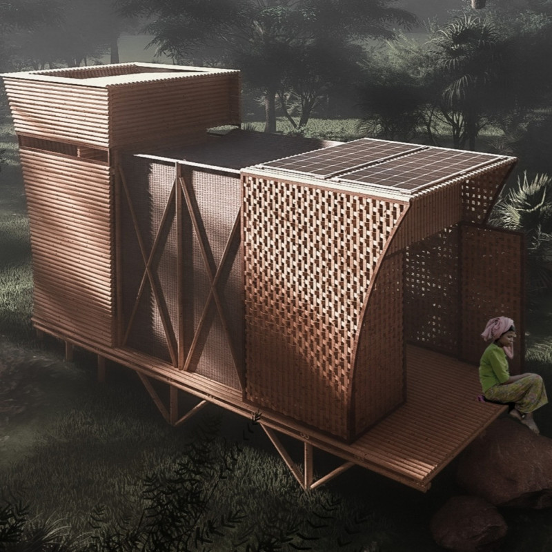 Bamboo-Focused Habitat With Modular Living and Renewable Energy Solutions