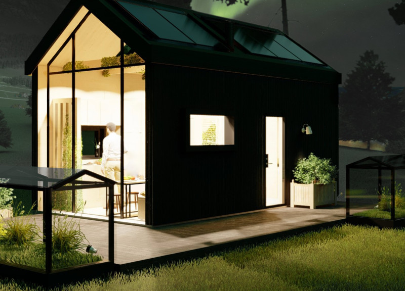 Charred Wooden Shingles and Geothermal Heating in A Self-Sufficient Cottage Retreat