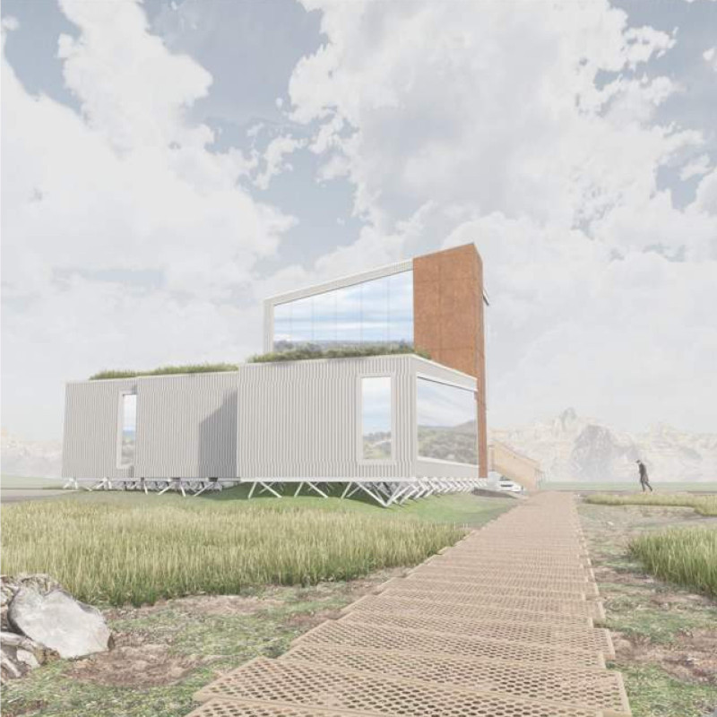 Charred Wooden Shingles and Cross-Laminated Timber Panels Shape a Community-Centric Hub