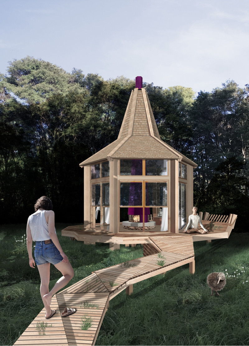 Mandala-Inspired Pavilion Crafted from Reclaimed Timber and Enhanced with Natural Light