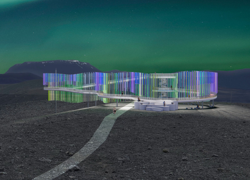 Curvilinear Glass and Steel Pavilion Embracing Natural Landscapes with Biophilic Design Elements