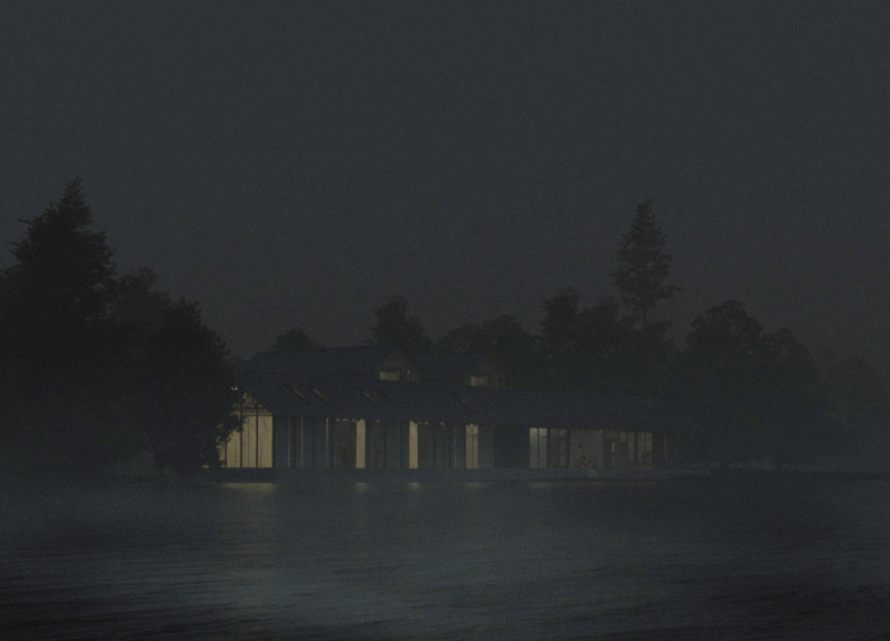 Charred Wooden Exteriors and Reclaimed Materials Define a Sustainable Lakeside Retreat