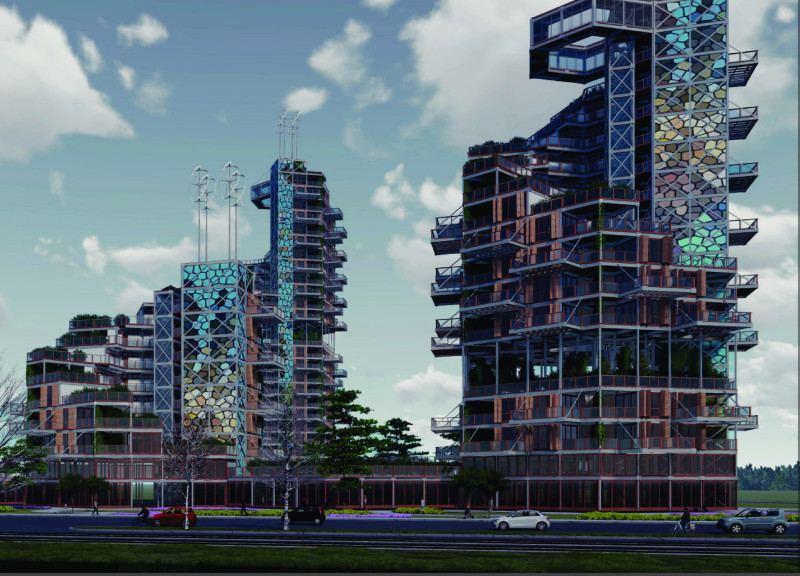 Cross-Laminated Timber Constructed Housing With Integrated Green Walls and Sustainable Materials