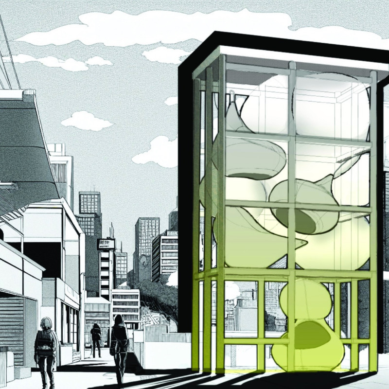 Inflatable Soundproof Retreat Constructed From Steel and PVC In Urban Context  