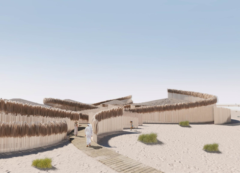 Visitor Center Crafted with Local Palm Leaves and Organic Design Principles in a Wetland Setting