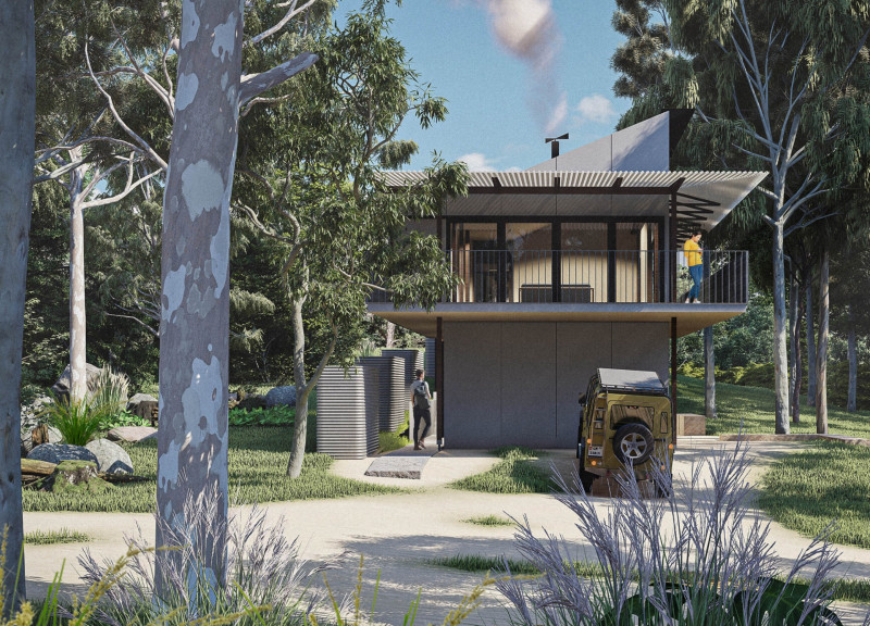 Charred Timber Cladding Embraces Nature in Sustainable Modular Living 
