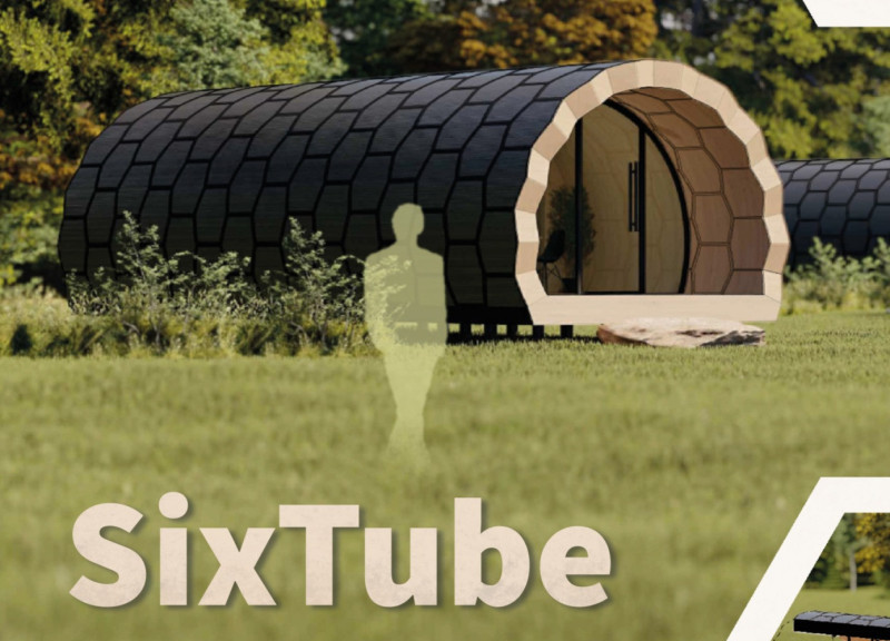 Cylindrical Shelters Crafted from Cross-Laminated Timber with Charred Wooden Shingles for Community Resilience