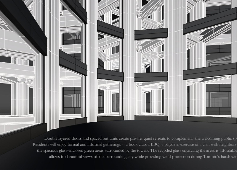 Modular Community Living Enhanced by Recycled Hardwood and Glass Façades
