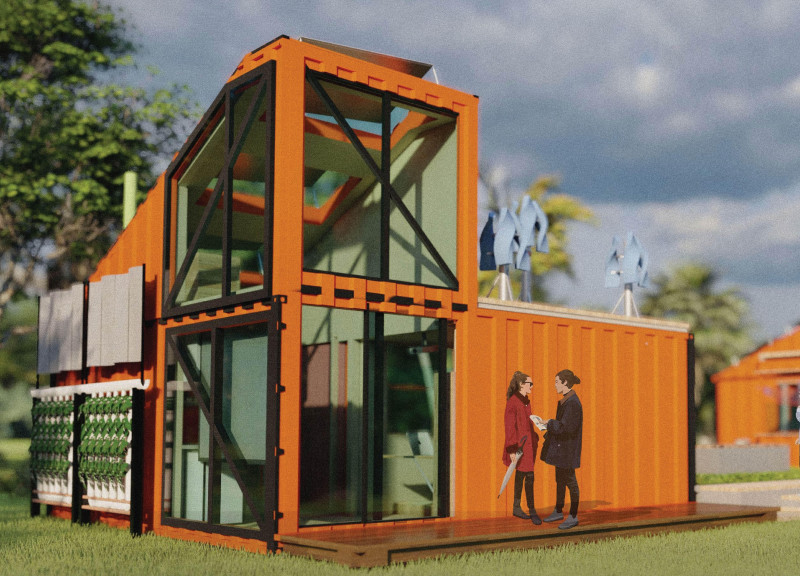 Recycled Shipping Containers Integrated With Aquaponics For Sustainable Urban Living