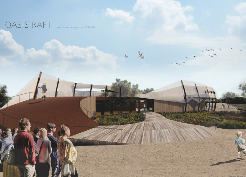 Fluid Form Constructed With Natural Timber Emphasizing Environmental Integration In A Visitor Center  