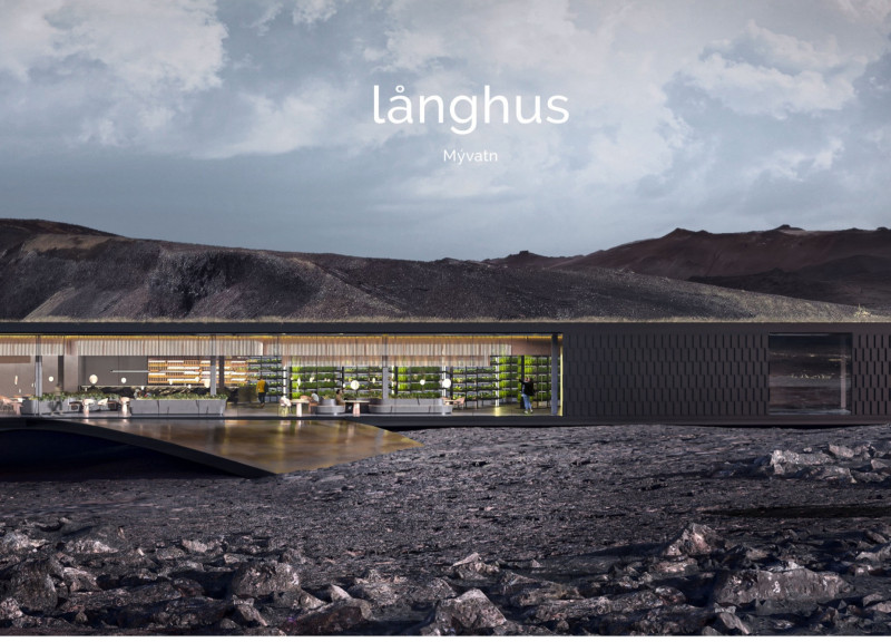 Basalt-Inspired Structure Featuring Cantilevered Roof and Expansive Greenhouse For Community Engagement
