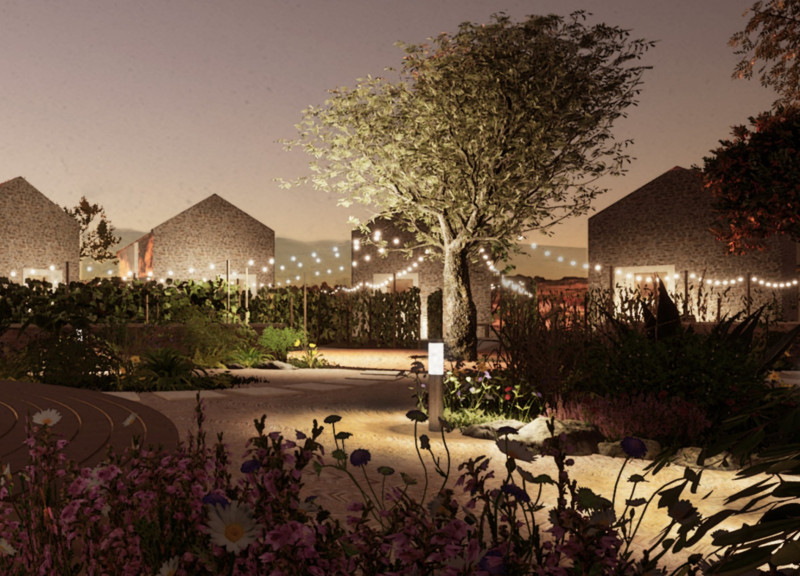 Terracotta Roofs and Polished Stone Create a Harmonious Winery Experience in a Vine-Covered Landscape