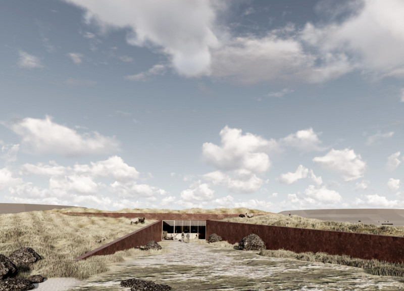 Sustainable Pavilion With Vegetated Roof and Polished Concrete Embracing Icelandic Cinema