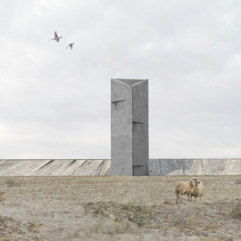 Observation Center Featuring Local Concrete and Geothermal Design Elements in Iceland's Landscape  