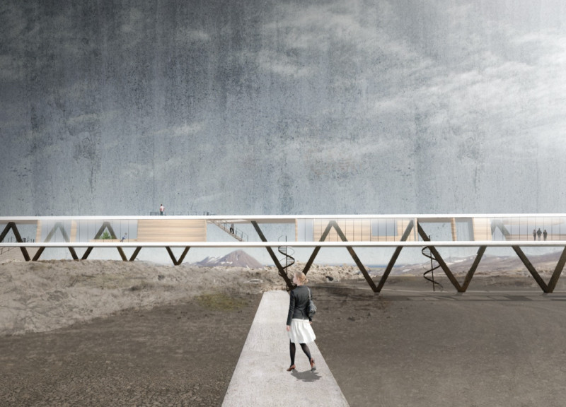 Floating Structure of Steel and Concrete Embracing Volcanic Landscapes With Geothermal Heating for Visitor Engagement