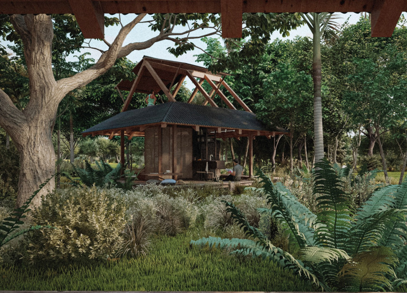 Charred Wooden Shingles Complementing A Community Hub Constructed With Sustainable Timber  