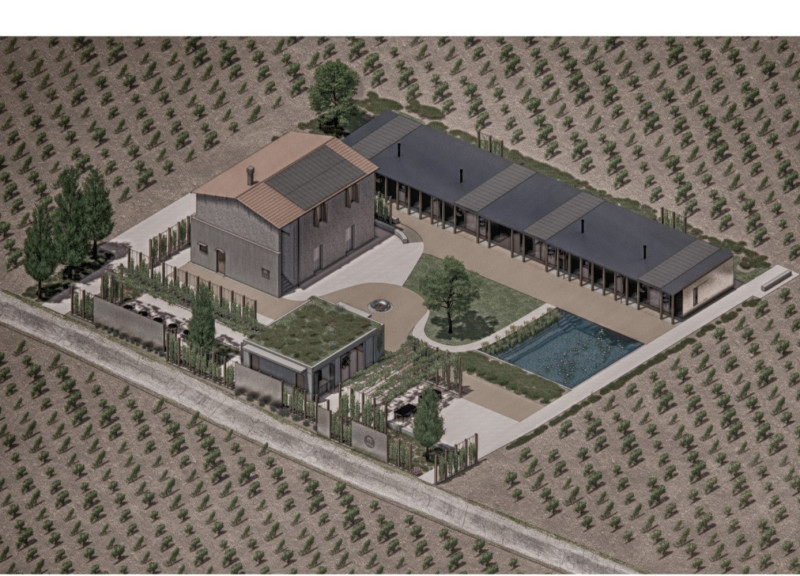 Natural Wood Accents and Galvanized Steel Integration in Sustainable Guest Lodgings  