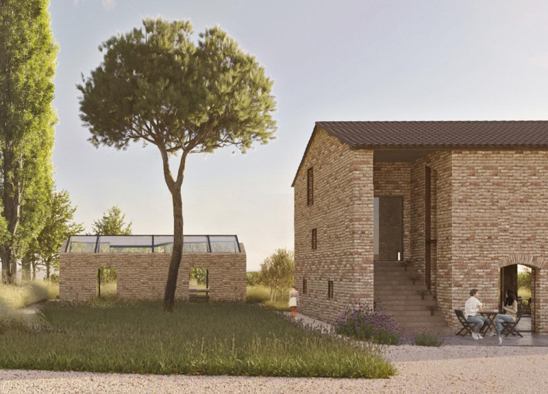 Salvaged Bricks and Glazed Facades Within A Community-Centric Space in Umbria