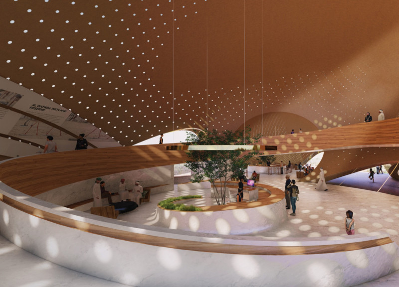 Biomimetic Design Featuring 3D Printed Concrete and Perforated Facades in a Wetland Visitor Center  