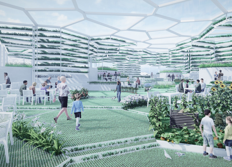 Basalt Columns and Hydroponic Systems Elevate Dining Amidst Nature's Embrace