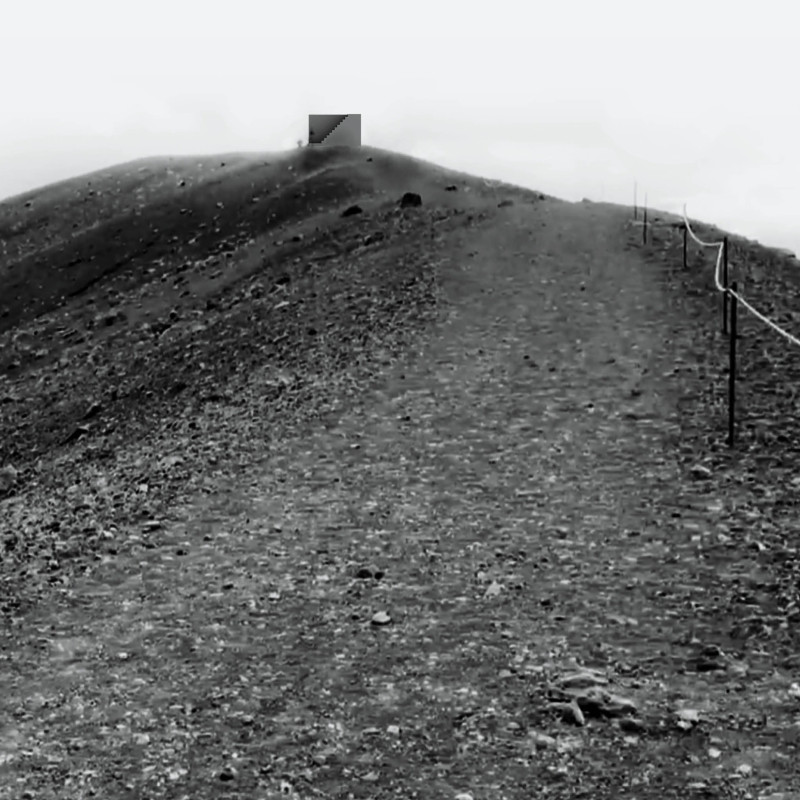 Recycled Concrete Shelter Framing Volcanic Perspectives with Minimalist Simplicity  
