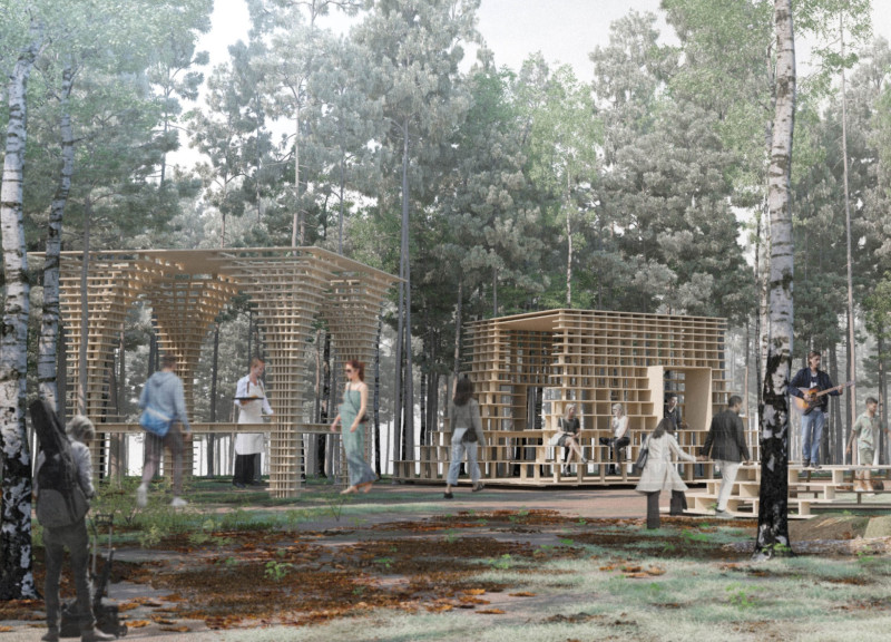 Chamber Music Venue Crafted from Cross-Laminated Timber and Charred Wooden Shingles