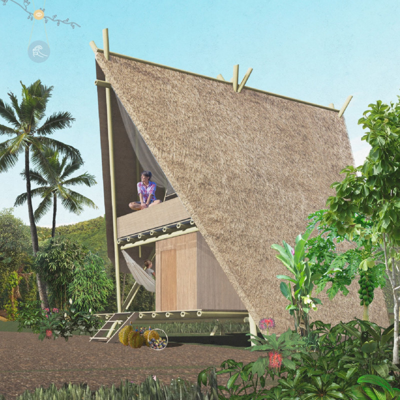 Elevated Bamboo Structure Embracing Natural Views and Local Craftsmanship for Community Living