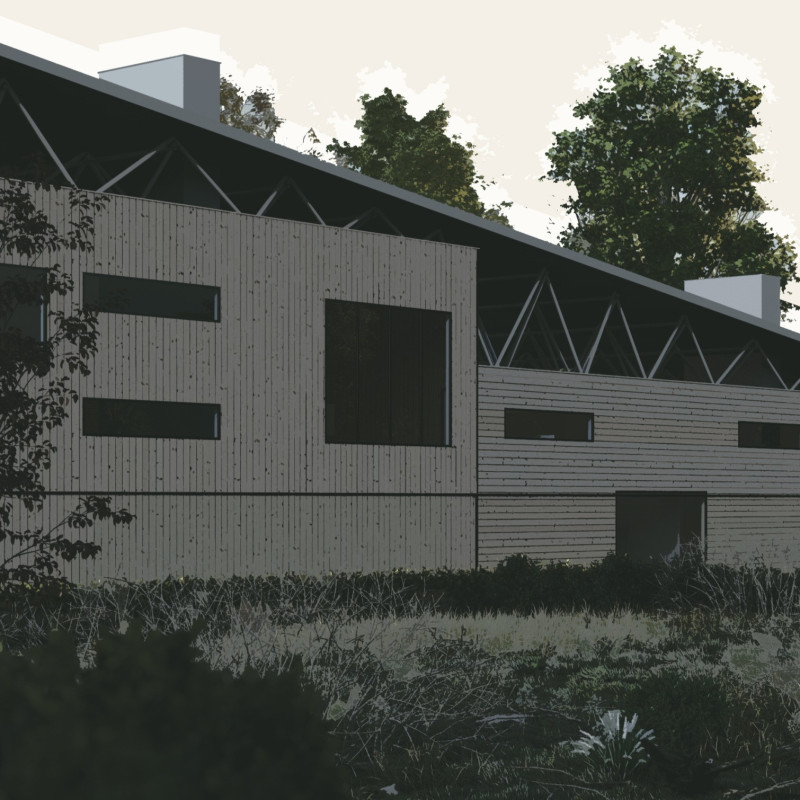 Charred Wooden Shingles and Cross-Laminated Timber Panels Create Seamless Integration with Nature in Family Living