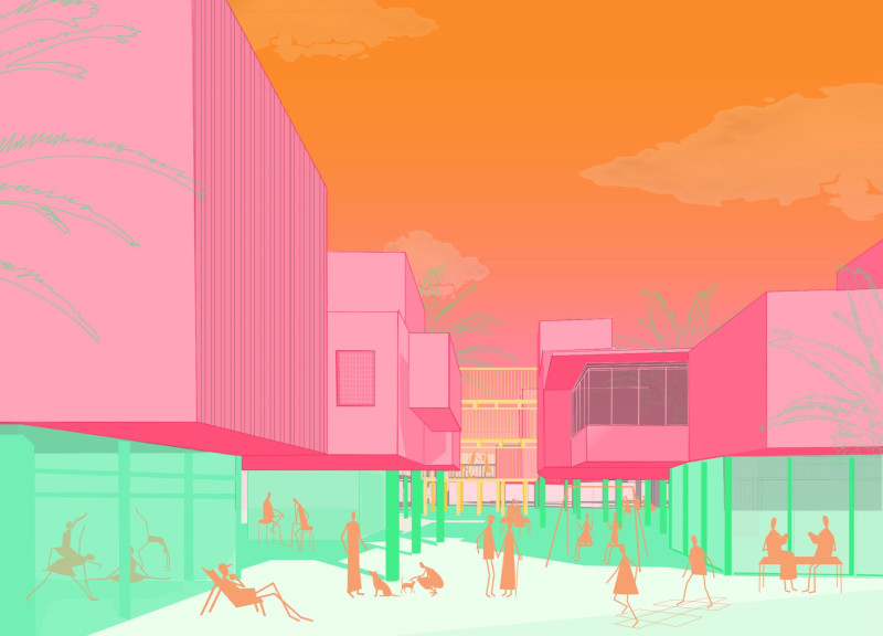 Modular Living Spaces With Photovoltaic Systems and Communal Facilities for Intergenerational Connection