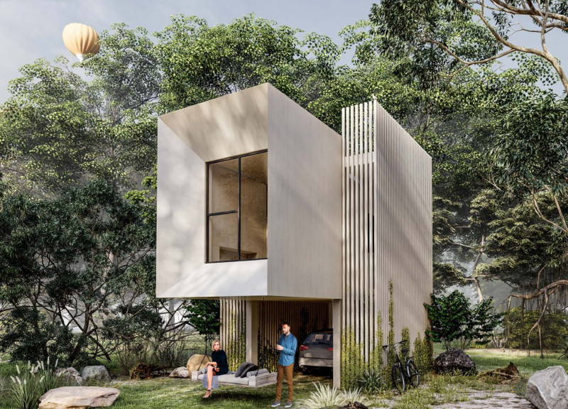 Charred Wooden Shingles and Cross-Laminated Timber Panels Form a Community-Focused Hub