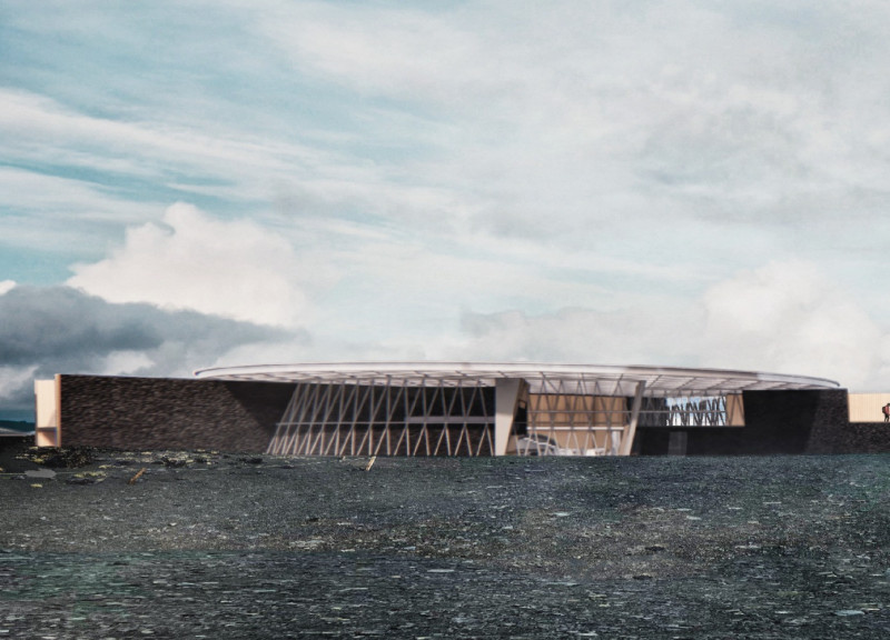 Charred Timber Facade and Geothermal Heating in a Visitor Center at a Volcanic Landscape