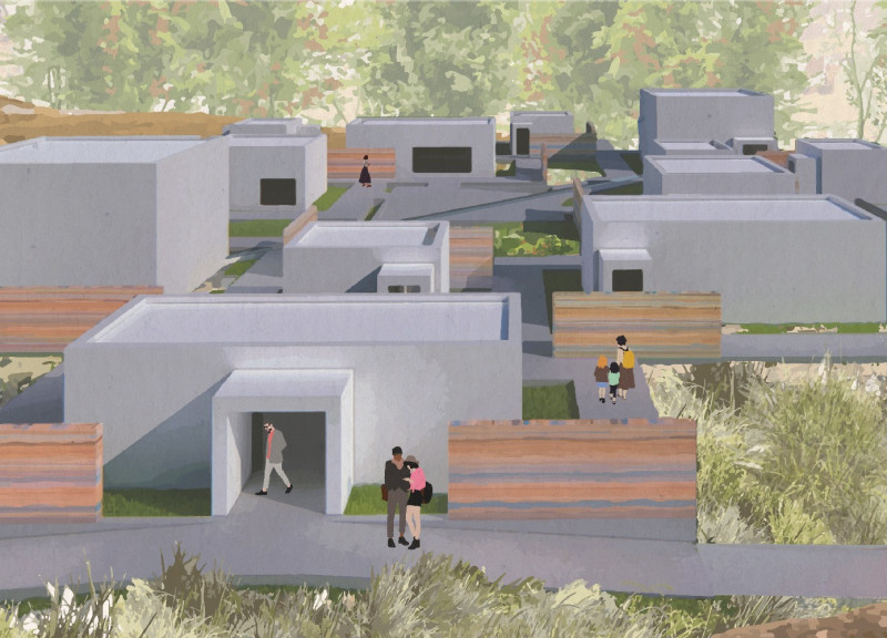 Timber Cladding and Fluid Spaces Shaping Cultural Narratives in a Reflective Pavilion  