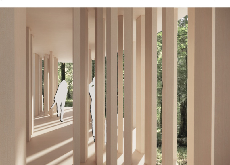 Curvilinear Structure Crafted From Glulam Emphasizing Forest Integration And Ecological Education