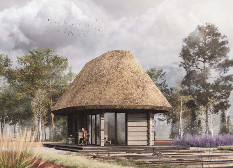 Charred Wooden Shingles and Reclaimed Timber Roam Within a Coastal Community Retreat  