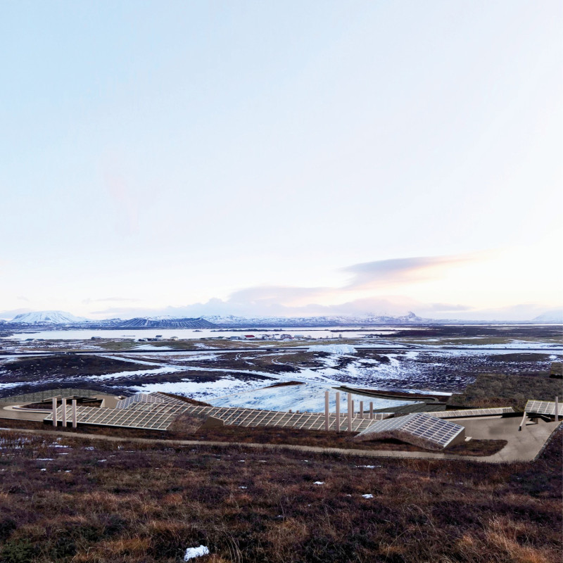 Geothermal Heating and Turf Roofs in a Sustainable Community Hub Design  