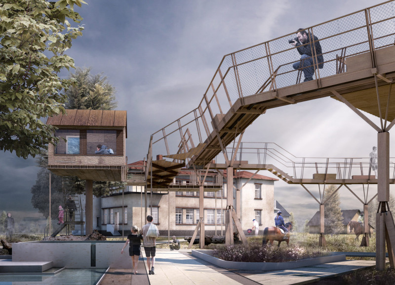 Charred Wooden Shingles and Pine Framework Enhancing Sustainable Living in a Forest Community  