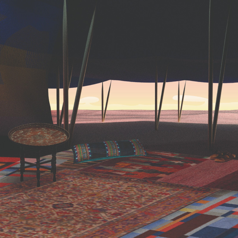 Semi-Conductive Textiles and Solar Integration in Adaptable Desert Shelters  