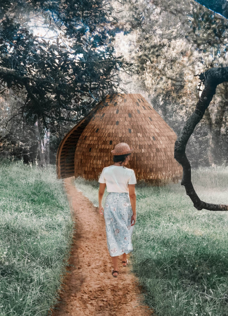 Circular Shelters Crafted From Sustainable Timber and Glass Emphasizing Natural Harmony