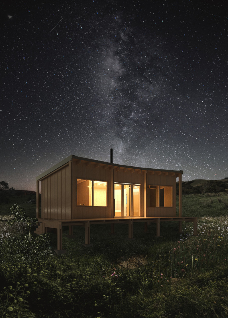 Charred Wooden Shingles Embrace Compact Living in a Nature-Infused Retreat  